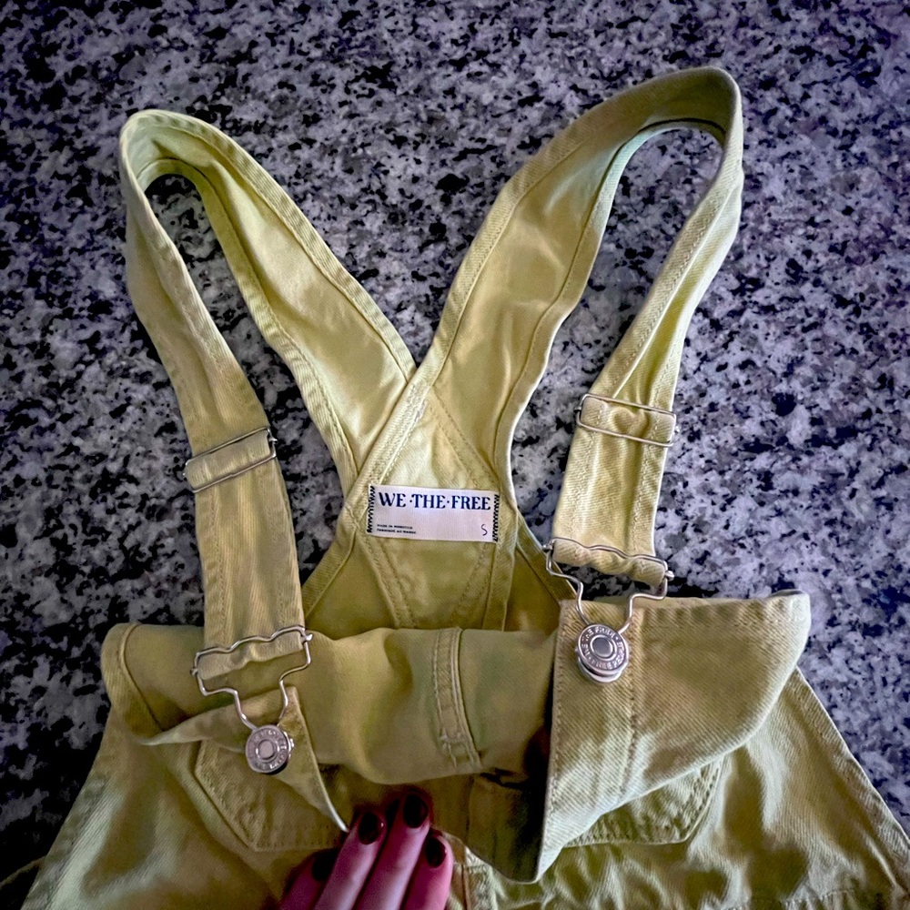 Lime Ziggy Shorteralls from Free People.
